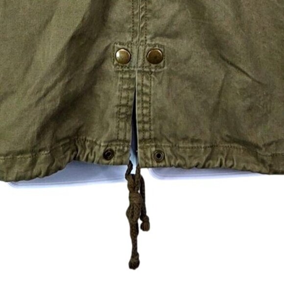 Per Se Army Green Cargo Vest Adjustable Waist Sleeveless Full-Zip Womens Sz Lg - Picture 8 of 10